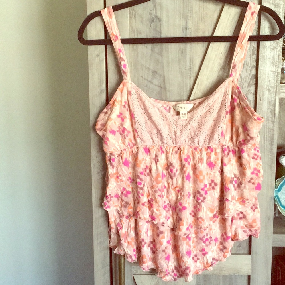 Angled Flowy Crop Top